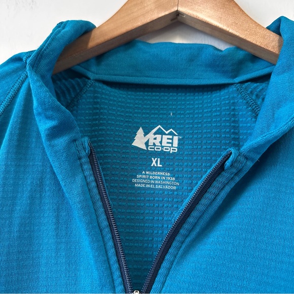 REI Turquoise Quarter-Zip Pullover Athletic Jacket - Picture 4 of 9